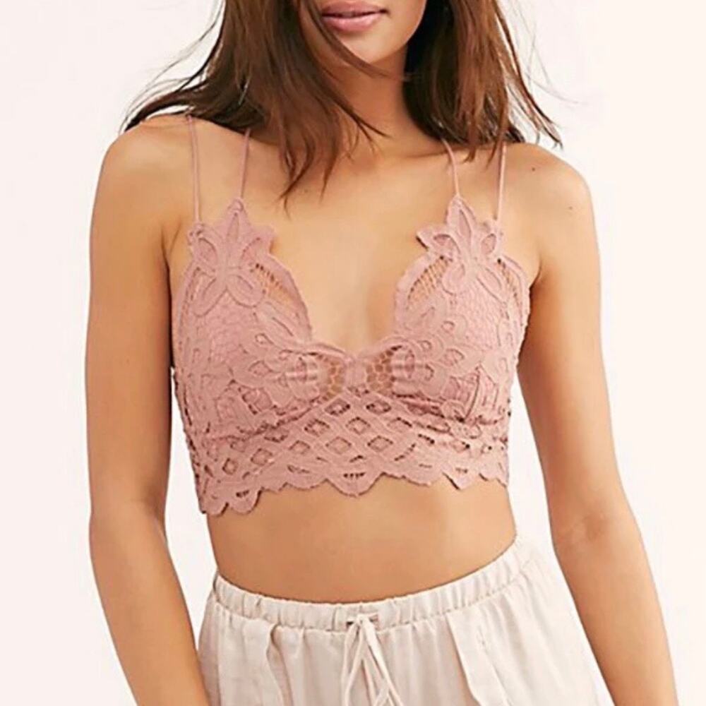 Free People Adella Bralette Rosewood Size XS
